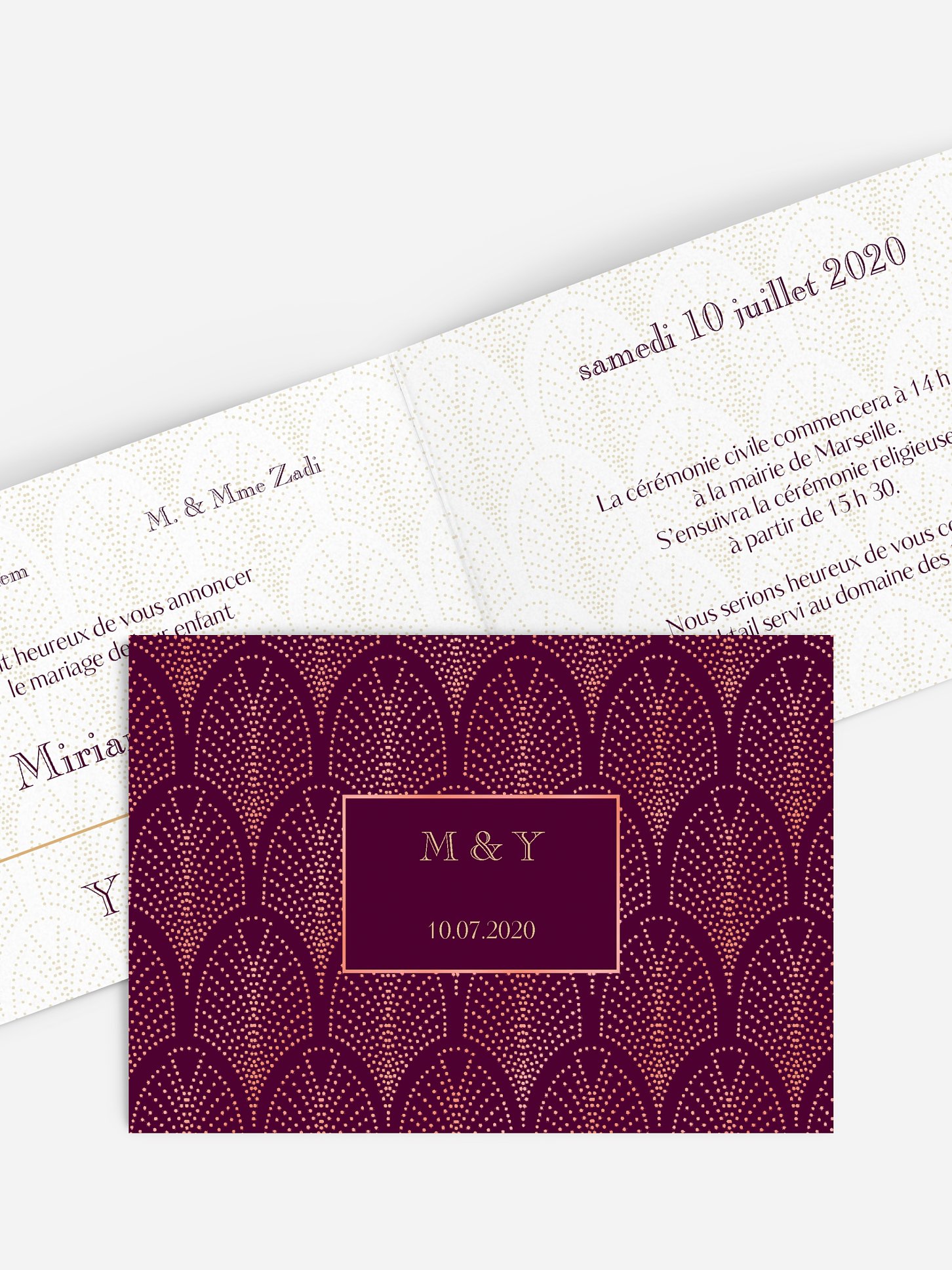Faire-part de mariage Jolie dorure