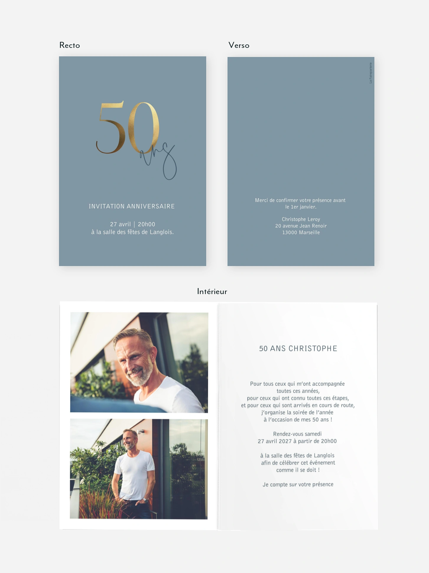 invitation anniversaire 50 Merveilleuses années