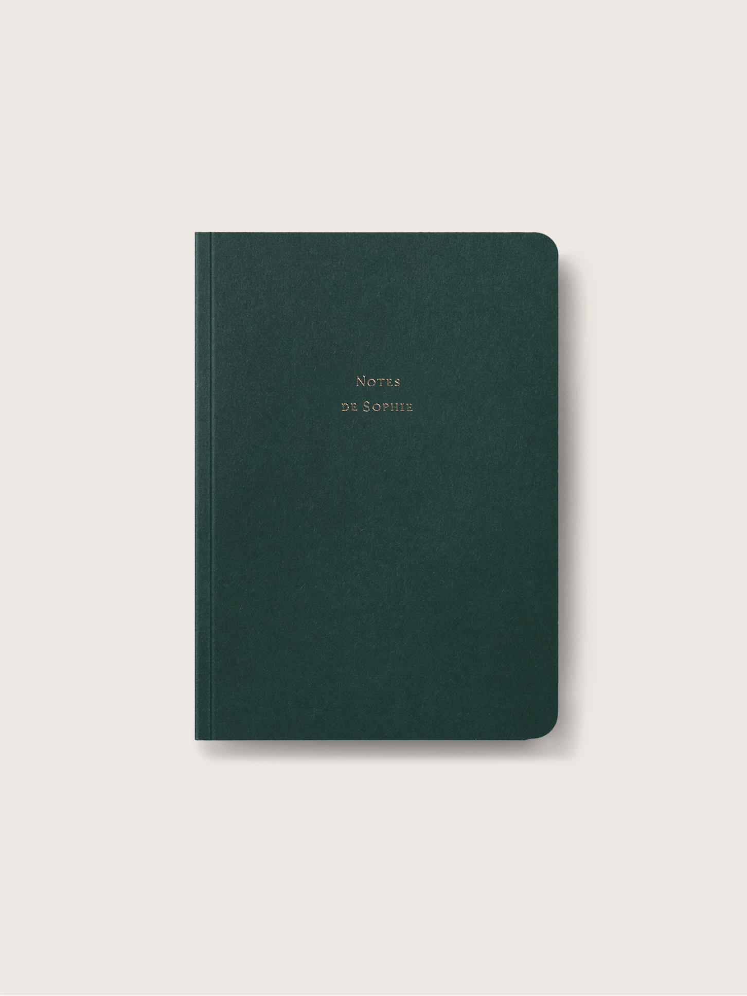 Carnet personnalisé Souple doré