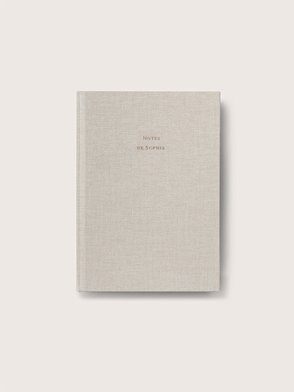Carnet personnalisé Tissu doré