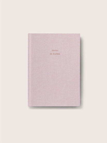 Carnet personnalisé Tissu doré