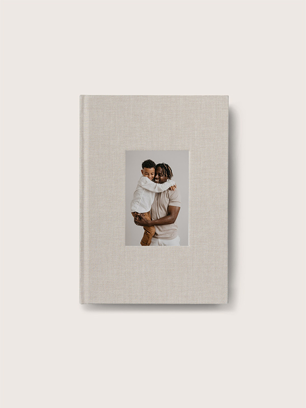 Carnet personnalisé Tissu photo embossée
