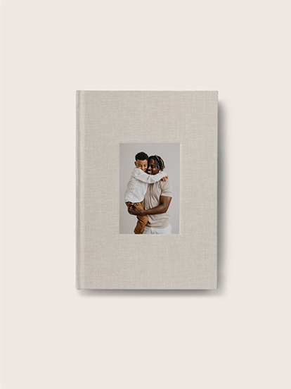 Carnet personnalisé Tissu photo embossée