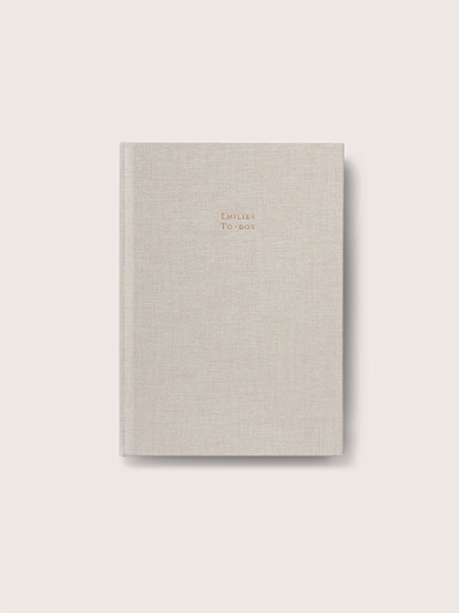 Notizbuch Stoffeinband veredelt