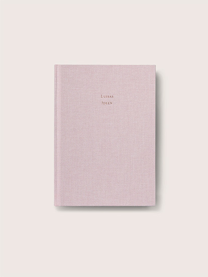 Notizbuch Stoffeinband veredelt