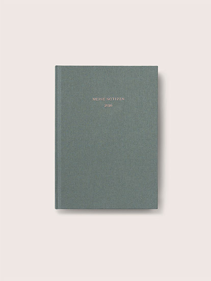 Notizbuch geschäftlich Stoffeinband veredelt