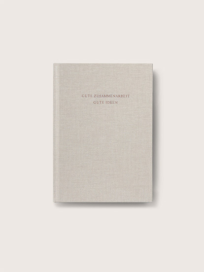 Notizbuch geschäftlich Stoffeinband veredelt