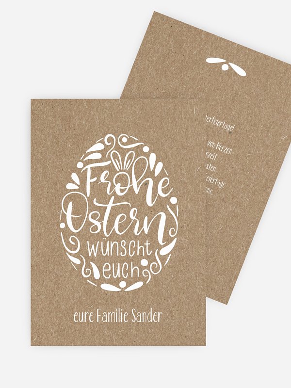 Handlettering-Ei Kraftpapier