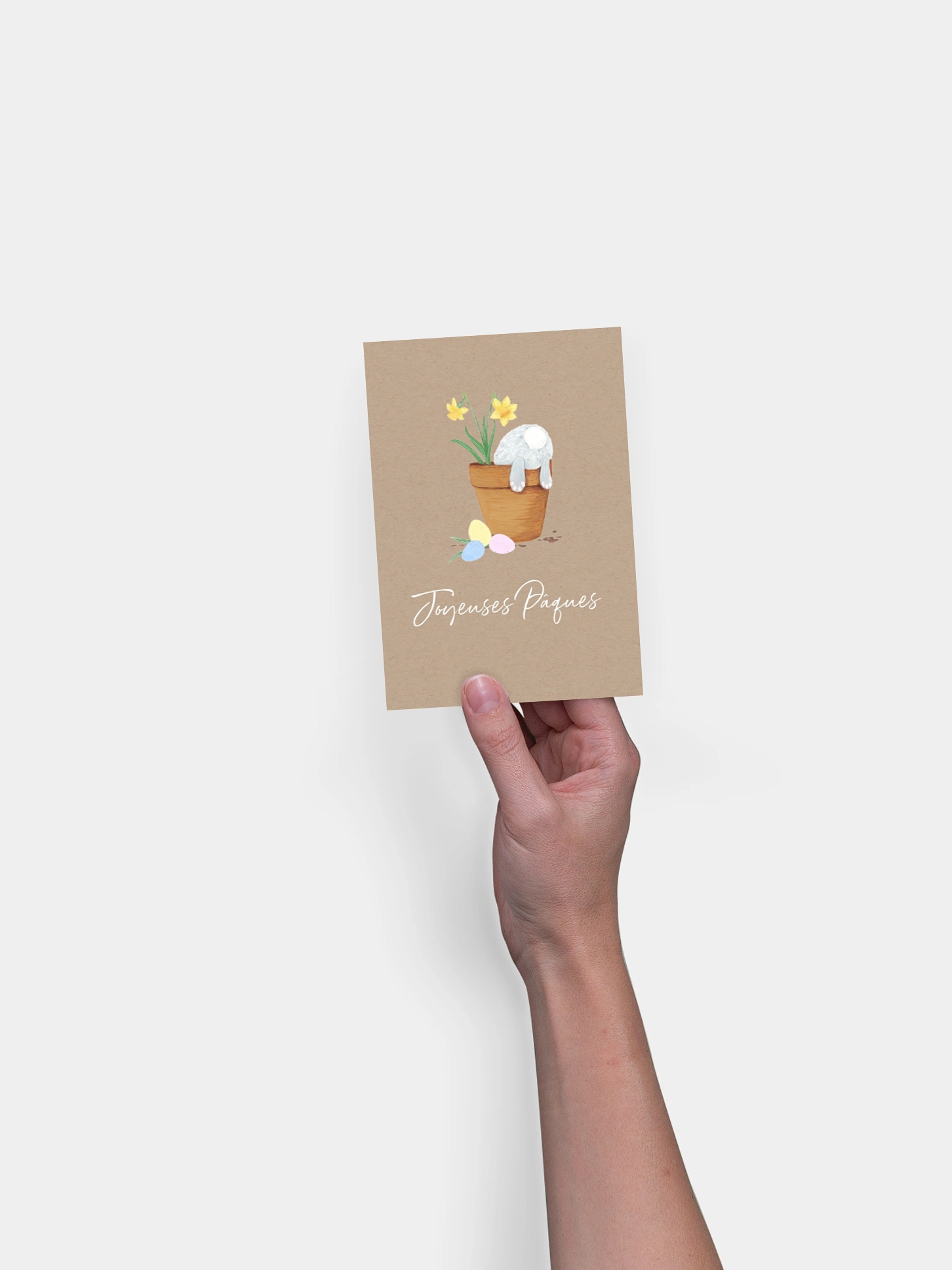 Carte de Pâques Chasse aux oeufs