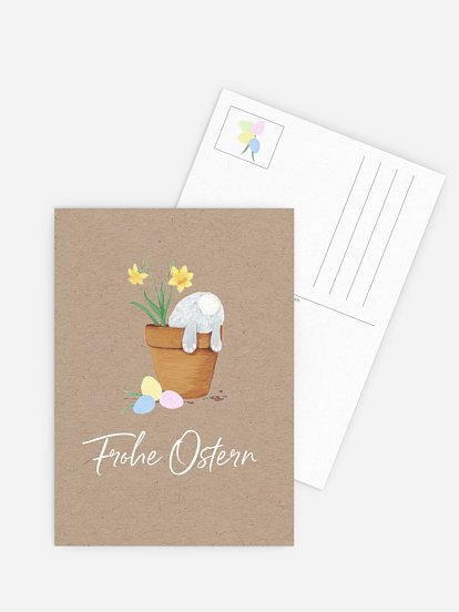 Osterkarte Eiersuche