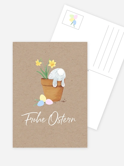 Osterkarte Eiersuche