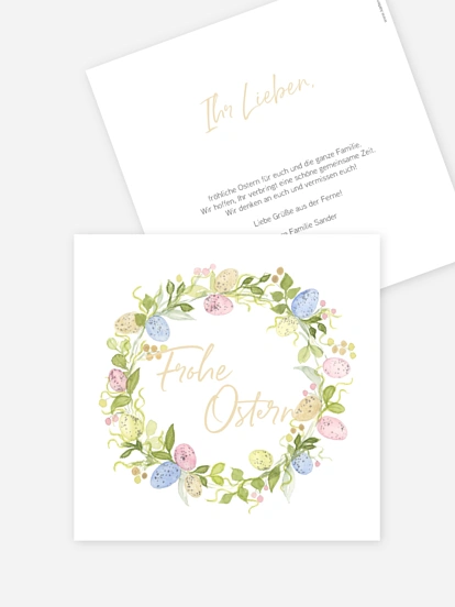 Osterkarte Osterkranz