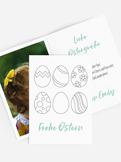 Osterkarte Ausmalbild