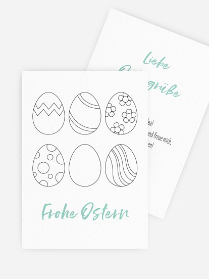 Osterkarte Ausmalbild