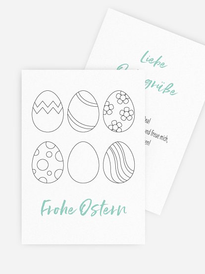 Osterkarte Ausmalbild