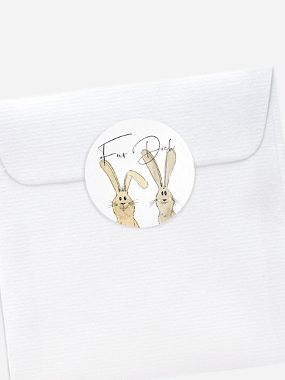 Aufkleber Geburt Hasenbande