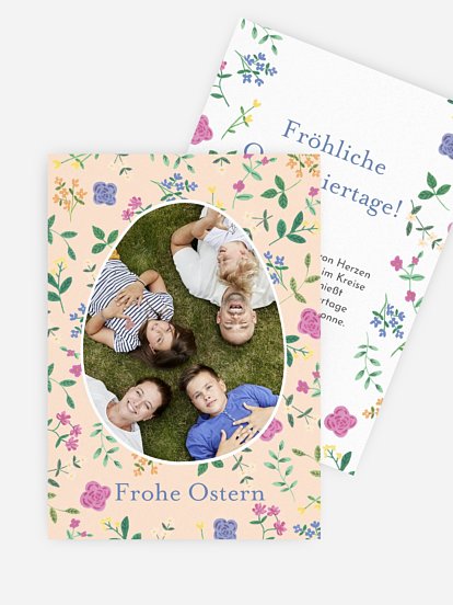 Partyeinladung Frühlingsblumen