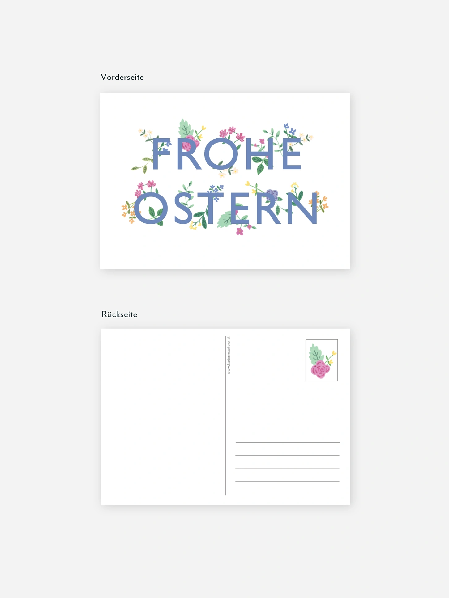 Osterkarte Frohe Ostern