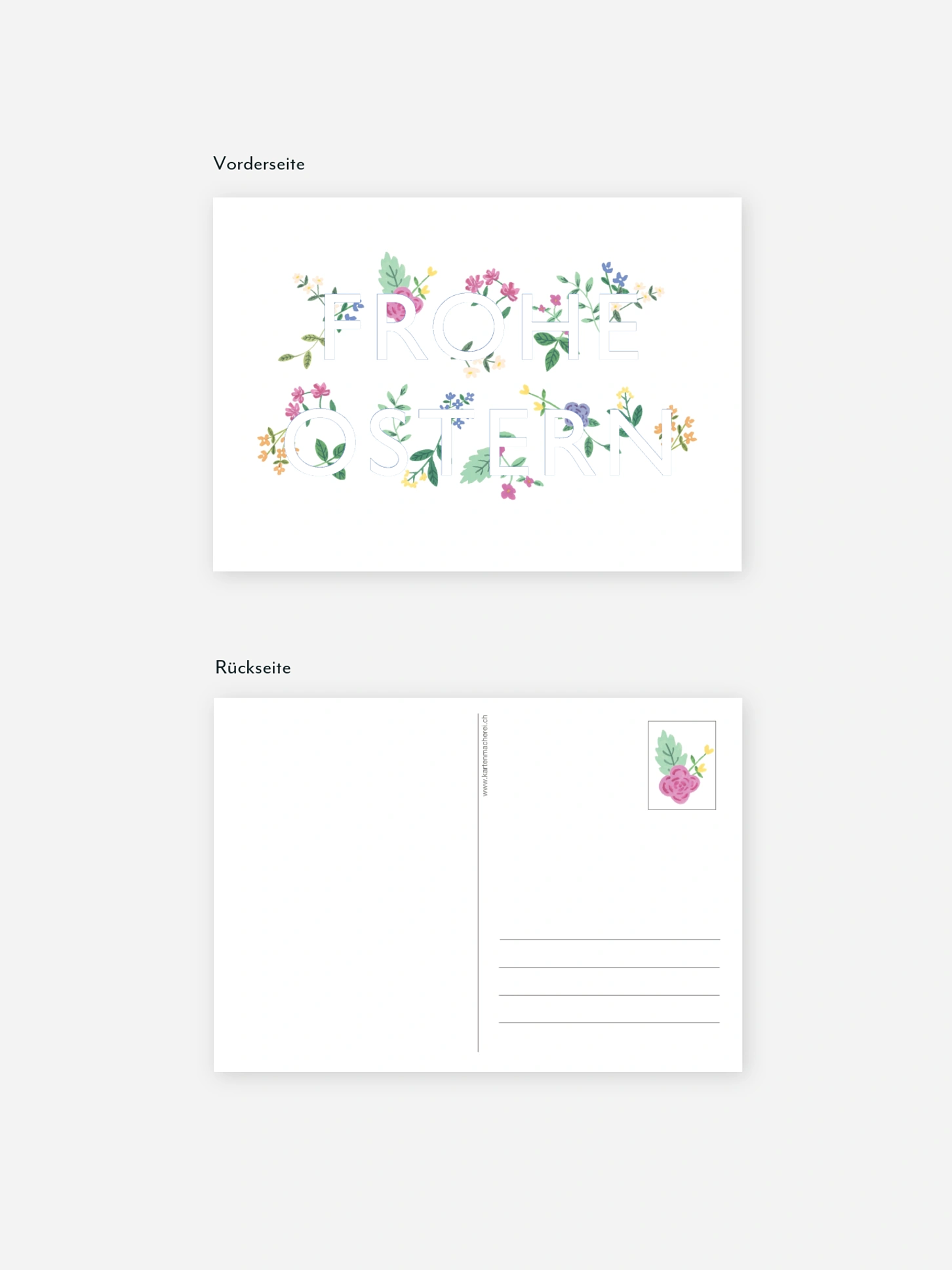 Osterkarte Frohe Ostern
