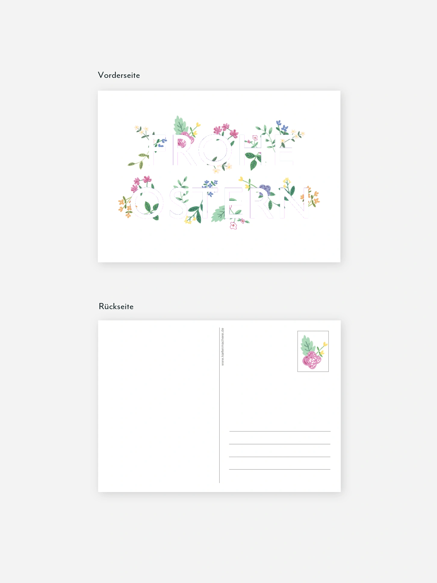 Osterkarte Frohe Ostern