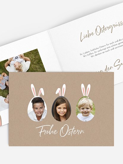 Osterkarte Hasenohr