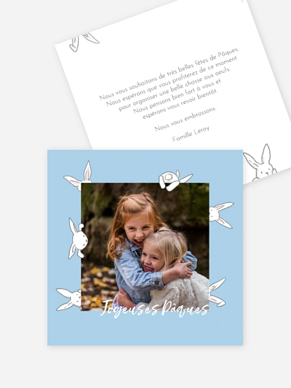 Carte de Pâques Lapin de Pâques