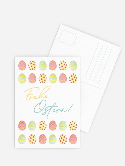 Osterkarte Bunte Eier
