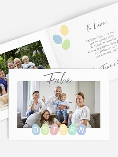 Osterkarte Buntes Fest