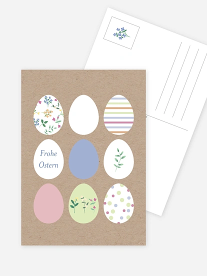 Osterkarte Ostereier