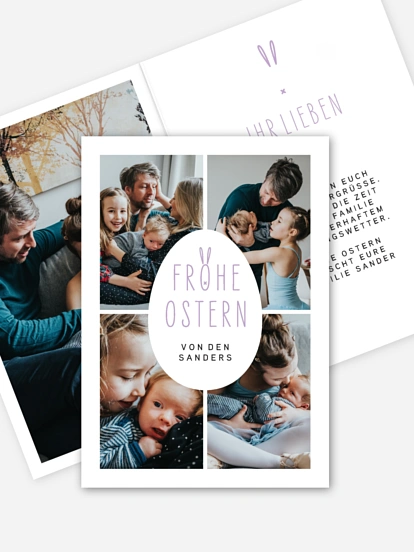 Osterkarte Oster Collage