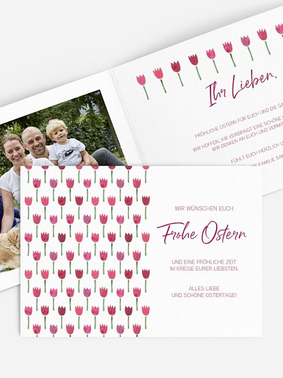 Osterkarte Tulpenliebe