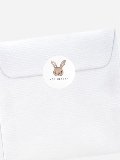 Aufkleber Geburt Bunny