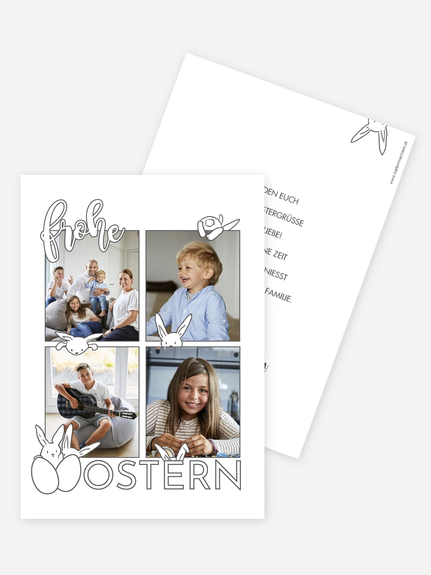 Osterkarte Versteckspiel zum Ausmalen