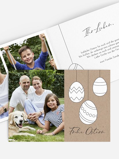 Osterkarte Ausgemalt