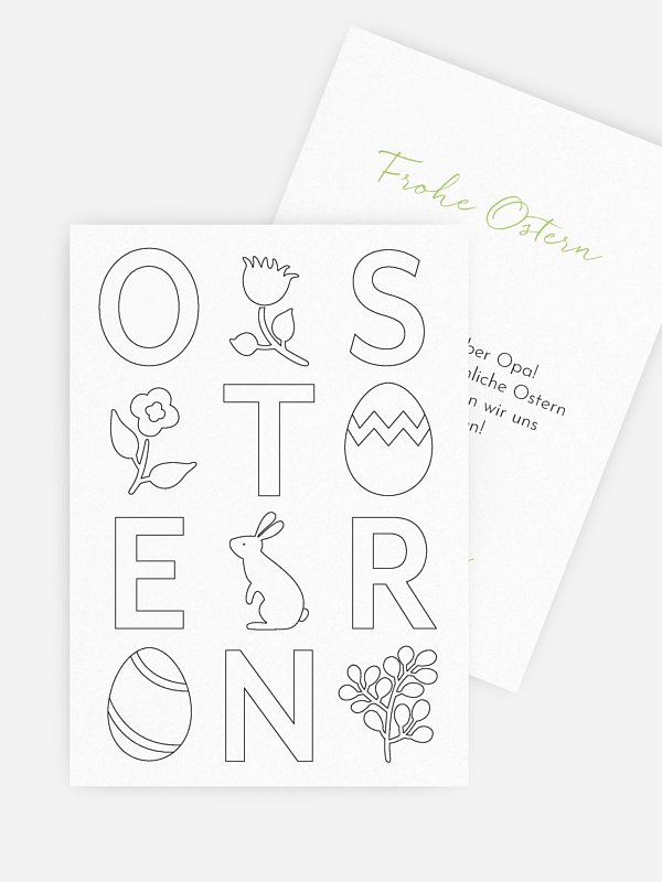 Buchstabenspiel zum Ausmalen