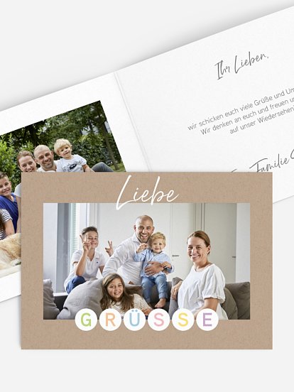 Grußkarte Bunte Grüße