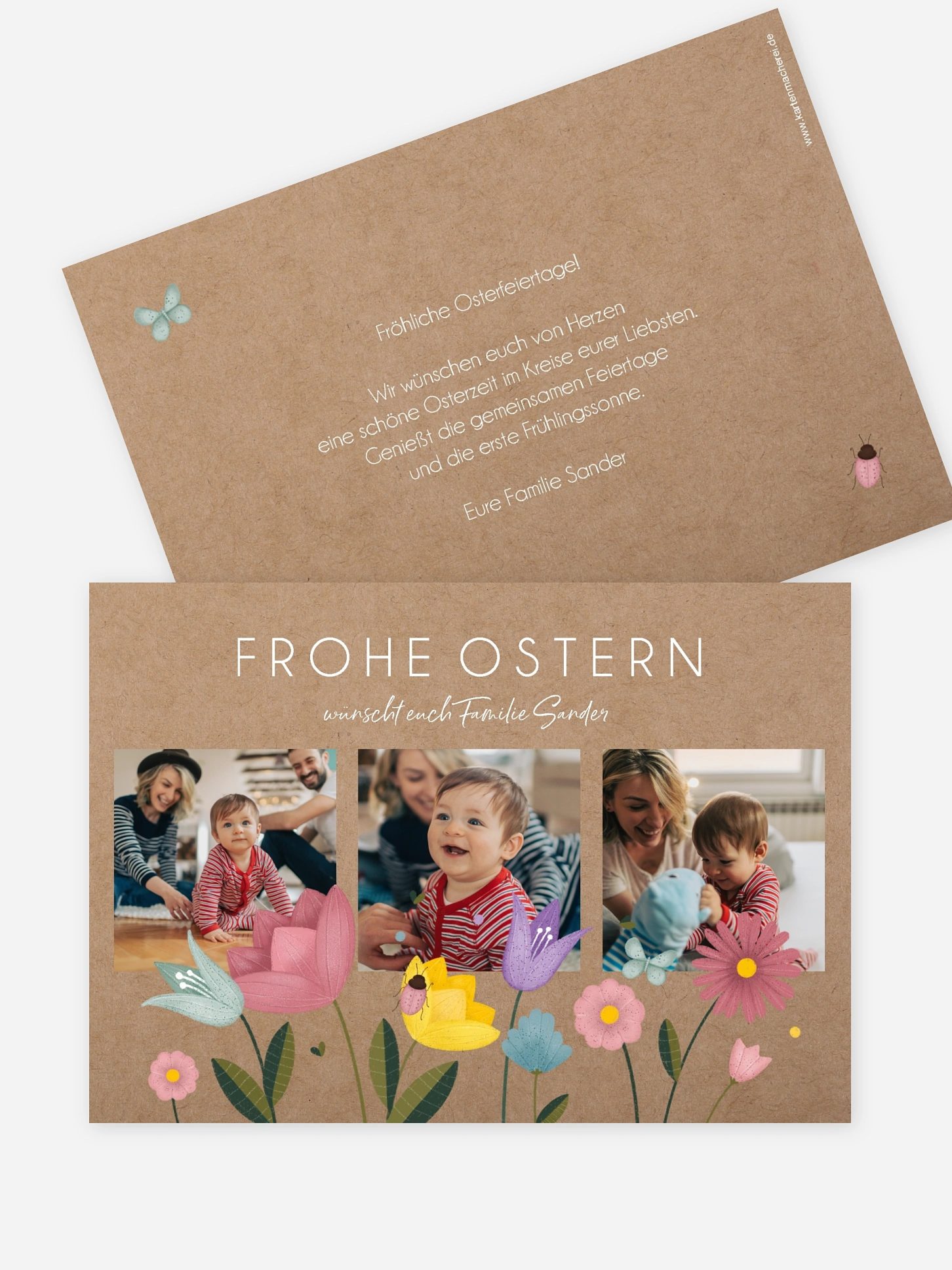 Osterkarte Wildblumen