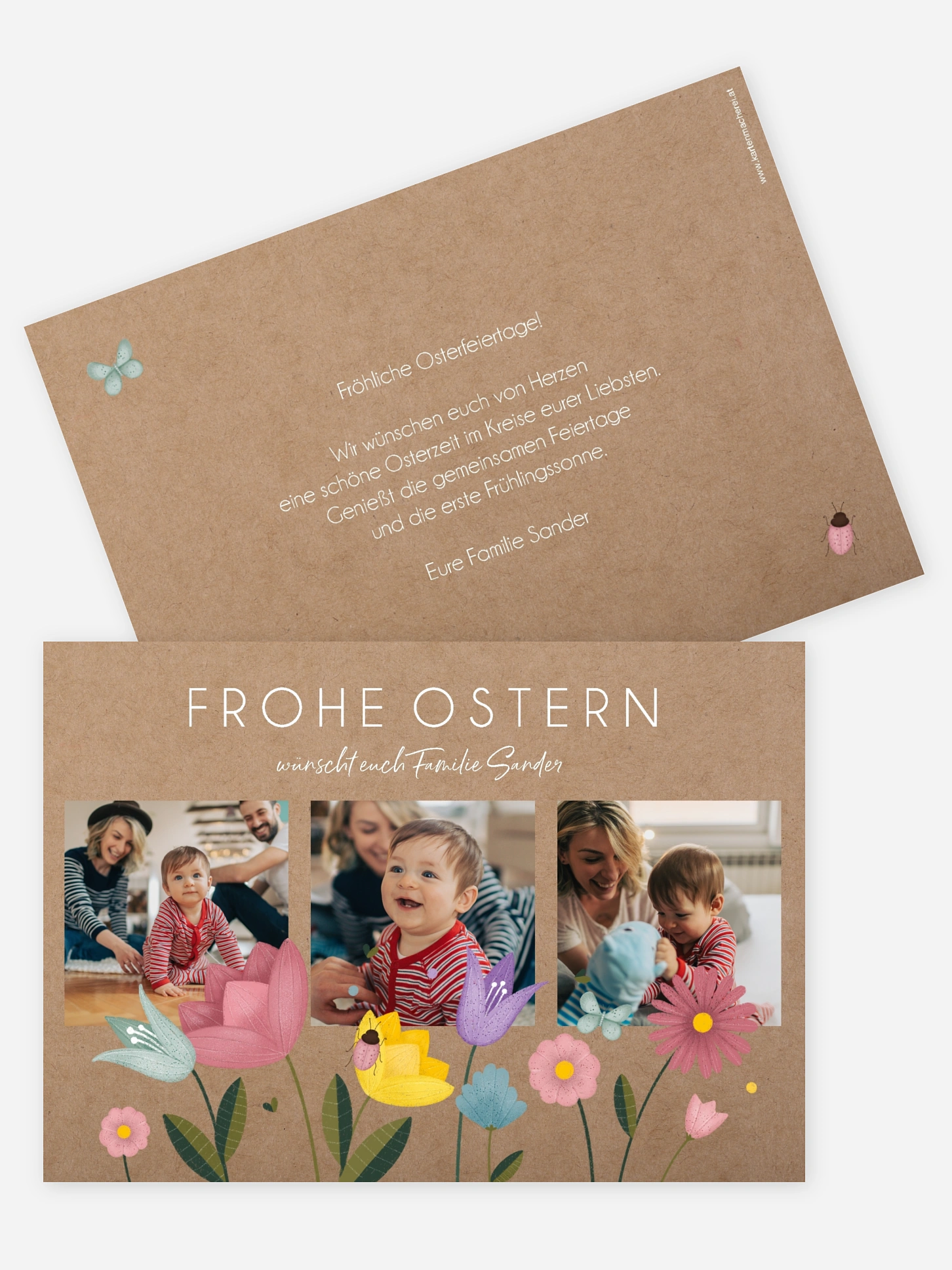 Osterkarte Wildblumen