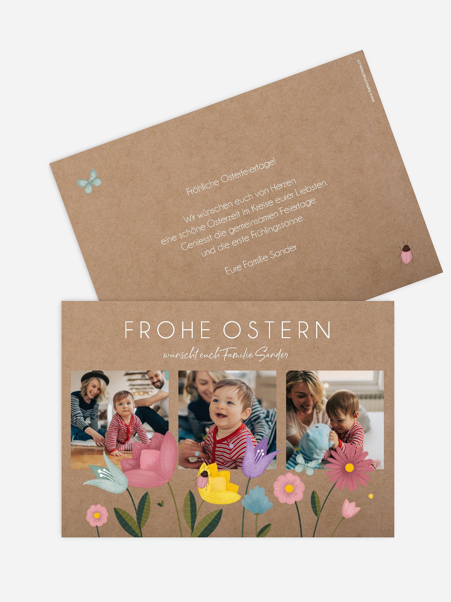 Osterkarte Wildblumen