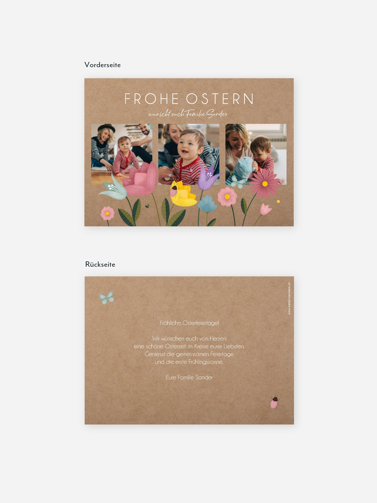 Osterkarte Wildblumen