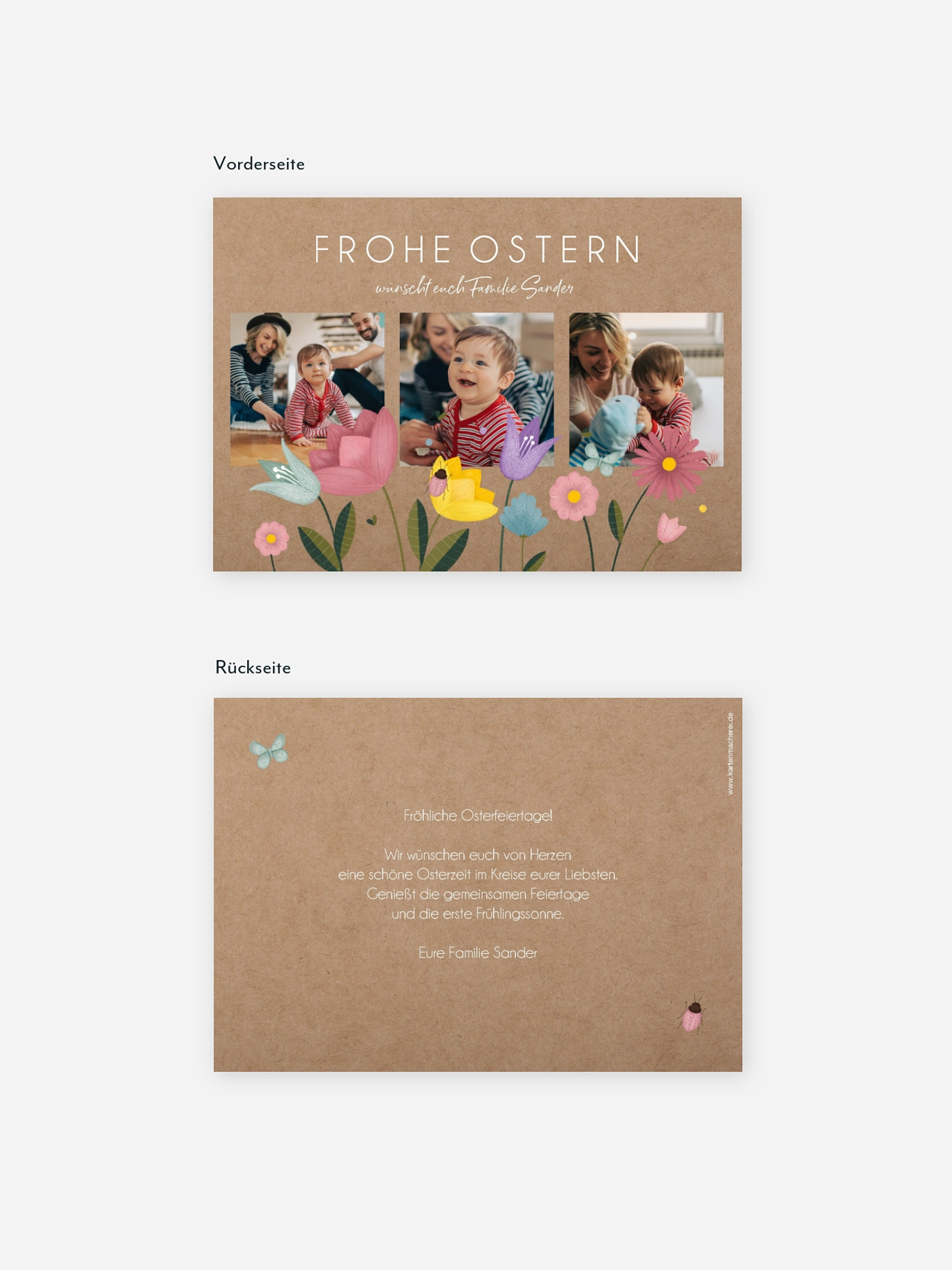 Osterkarte Wildblumen