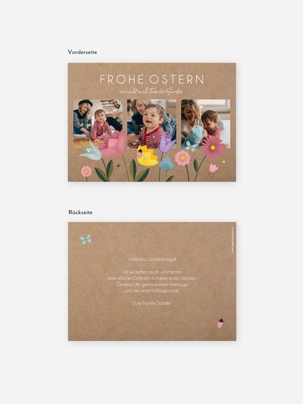 Osterkarte Wildblumen