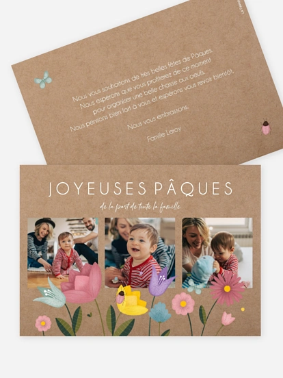 Carte de Pâques Jolie nature