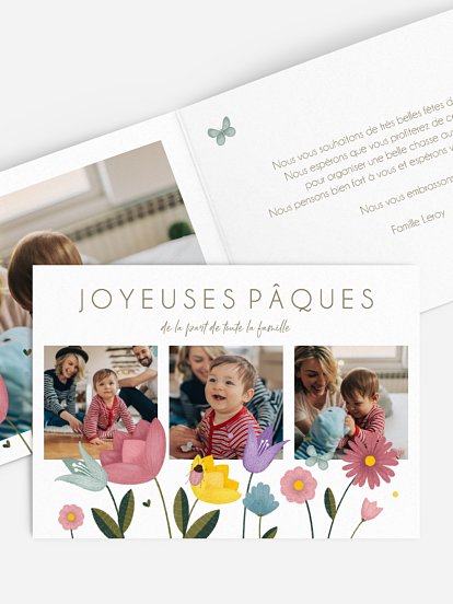 Carte Les Lapineaux De Pâques : Envoyer une vraie Carte De Pâques dès 0,99€  - Merci Facteur