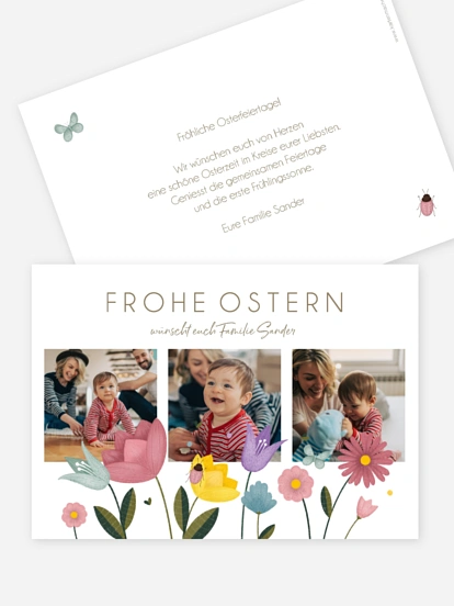 Osterkarte Wildblumen