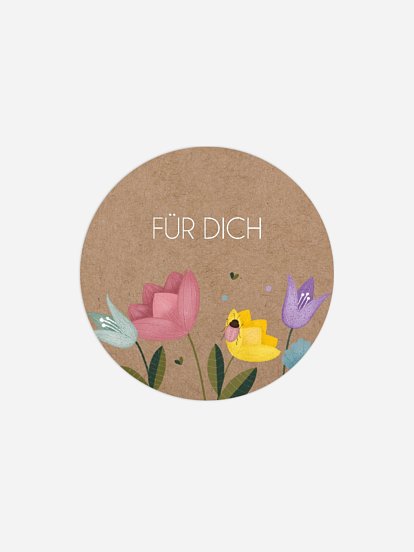 Aufkleber Ostern Wildblumen