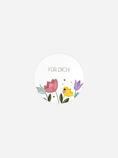 Aufkleber Ostern Wildblumen