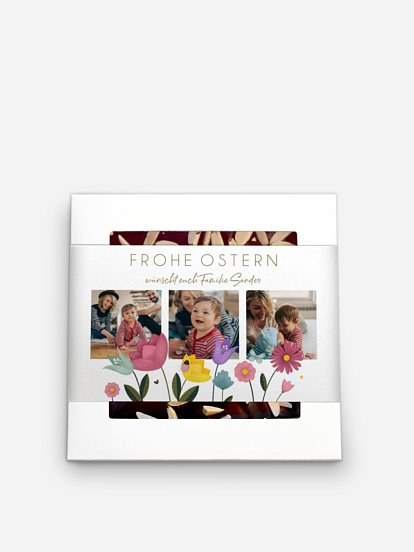 Schokolade Ostern Wildblumen