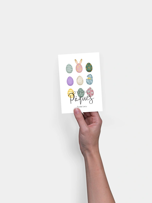 Carte de Pâques Oeufs en fête
