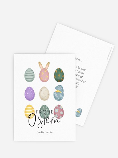 Osterkarte Eierparty